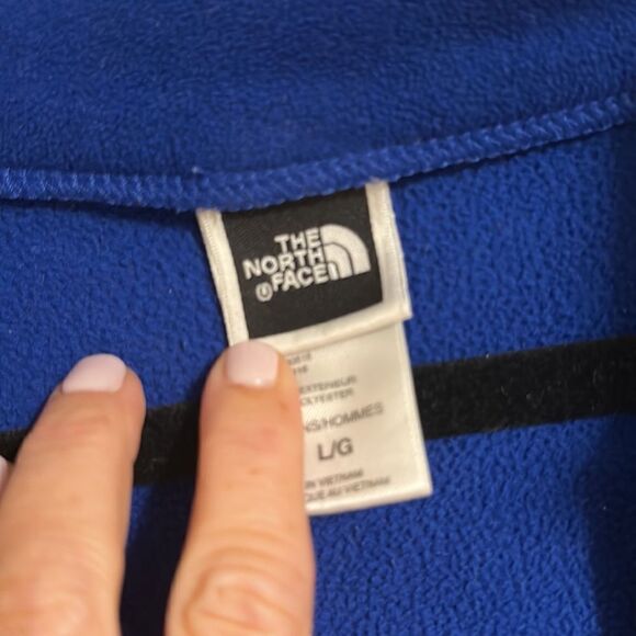 The North Face Men’s Royal Blue Pullover Fleece Light Jacket Size L - Picture 4 of 5